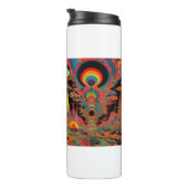 Trippy Vintage 1960s Psychedelic Retro Artwork Thermosbecher (Nach rechts gedreht)