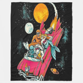 Trippy Vintage Siebzigerjahre Retro Fleecedecke