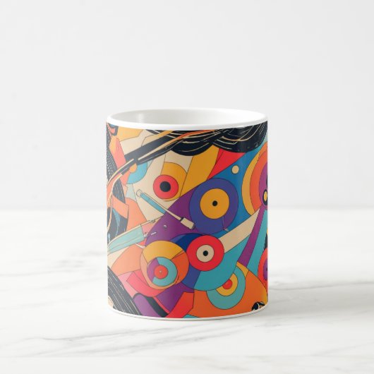 Trippy Vinyl Kaffeetasse (Mittel)