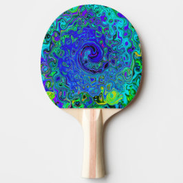 Trippy Violet Blue Abstrakt Retro Liquid Swirl Tischtennis Schläger