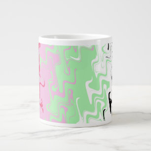 Trippy Wavy Abstract Recipromantische Pride-Flagge Jumbo-Tasse