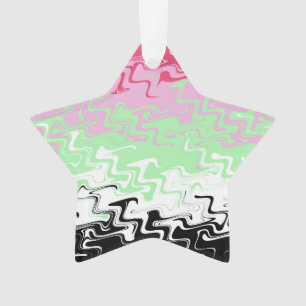 Trippy Wavy Abstract Recipromantische Pride-Flagge Ornament