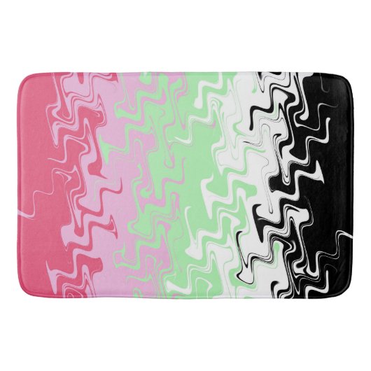Trippy-Wavy-Abstrakt-Recipromantic-Stolperflagge Badematte (Vorderseite)