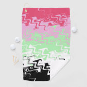 Trippy-Wavy-Abstrakt-Recipromantic-Stolperflagge Golfhandtuch (Insitu)