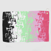 Trippy-Wavy-Abstrakt-Recipromantic-Stolperflagge Golfhandtuch (Horizontal)