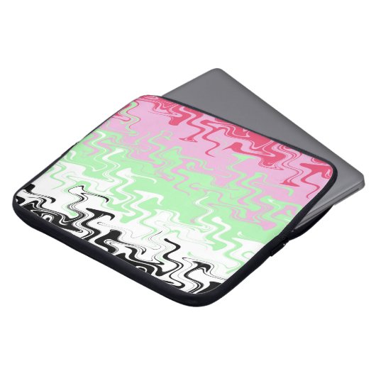 Trippy-Wavy-Abstrakt-Recipromantic-Stolperflagge Laptopschutzhülle (Vorne Oben)