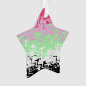 Trippy-Wavy-Abstrakt-Recipromantic-Stolperflagge Ornament (Vorderseite)