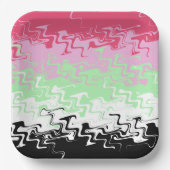 Trippy-Wavy-Abstrakt-Recipromantic-Stolperflagge Pappteller (Vorderseite)