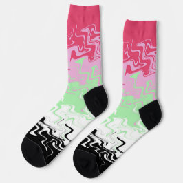 Trippy-Wavy-Abstrakt-Recipromantic-Stolperflagge Socken