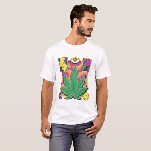 Trippy Weed T - Shirt (Vorne ganz)