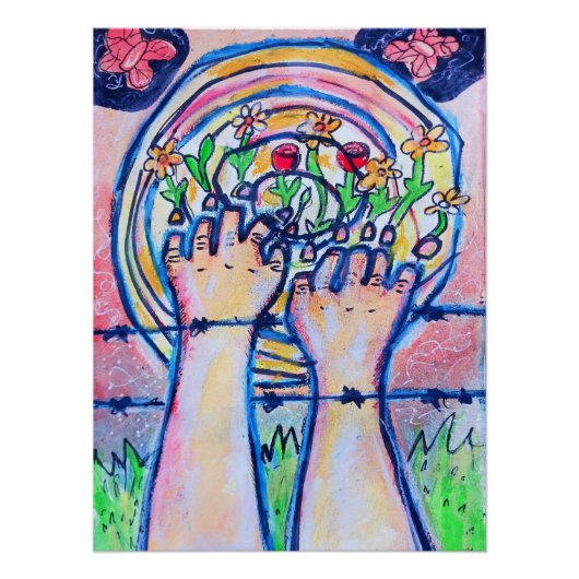 Trippy Whimsical Surreal Poster | Reach (Vorderseite)