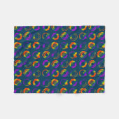 Trippy Wreaths Fleecedecke (Vorderseite (Horizontal))