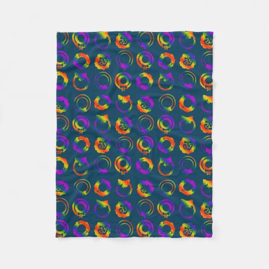 Trippy Wreaths Fleecedecke (Vorderseite)