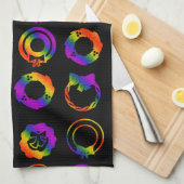 Trippy Wreaths Handtuch (Viertel Falte)