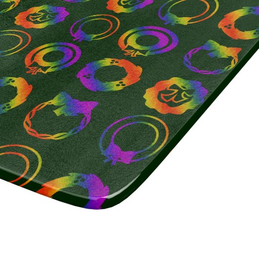 Trippy Wreaths Schneidebrett (Ecke)