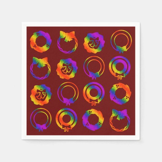 Trippy Wreaths Serviette (Vorderseite)