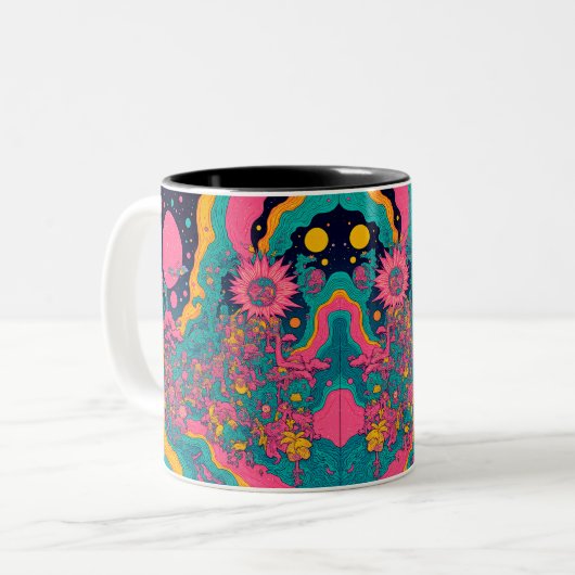 Trippy Zweifarbige Tasse (Vorderseite Links)