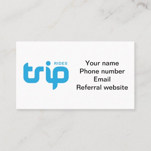 TripRides Visitenkarte (Vorderseite)