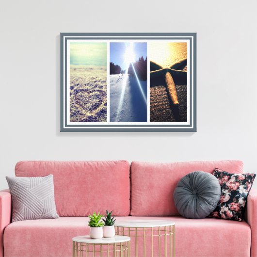 Triptych 3 Foto Leinwand Wandvorlage (Insitu (Wohnzimmer))