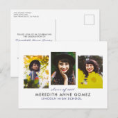 Triptych Abschluss Postkartenankündigung Einladungspostkarte (Vorne/Hinten)