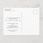 Triptych Abschluss Postkartenankündigung Einladungspostkarte (Rückseite)