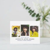 Triptych Abschluss Postkartenankündigung Einladungspostkarte (Stehend Vorderseite)