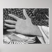 Triptych Begrüßung Christ 8.5X11 B/W Poster (Vorne)