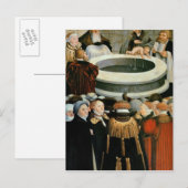 Triptych, links Panel, Philipp Melanchthon Postkarte (Vorne/Hinten)