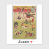 Triptych Print zeigt Circus bei Yasukuni Jinja Aufkleber (Blatt)