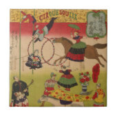 Triptych Print zeigt Circus bei Yasukuni Jinja Fliese (Vorderseite)