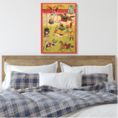 Triptych Print zeigt Circus bei Yasukuni Jinja Leinwanddruck (Insitu (Schlafzimmer))