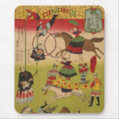 Triptych Print zeigt Circus bei Yasukuni Jinja Mousepad (Vorne)