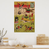 Triptych Print zeigt Circus bei Yasukuni Jinja Poster (Küche)