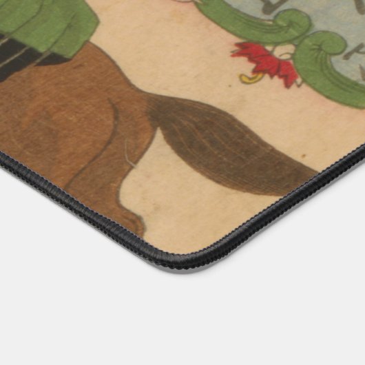 Triptych Print zeigt Circus bei Yasukuni Jinja Schreibtischunterlage (Ecke)