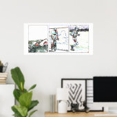 Triptych Triathlon - Linie Poster (Heimbüro)