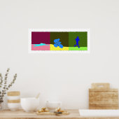 Triptych Triathlon - Malerei Poster (Küche)