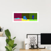 Triptych Triathlon - Malerei Poster (Heimbüro)