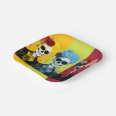 Triptych von Dia de Muertos Calavera Catrina Pappteller (Gewinkelt)
