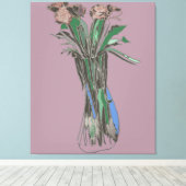 Triptych Wall Art ImperfectBlumen noch immer Blühe Leinwanddruck (Insitu (Holzboden))