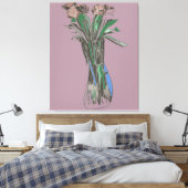 Triptych Wall Art ImperfectBlumen noch immer Blühe Leinwanddruck (Insitu (Schlafzimmer))