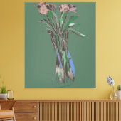 Triptych Wall Art ImperfectBlumen noch immer Blühe Leinwanddruck (Insitu (Wohnzimmer))