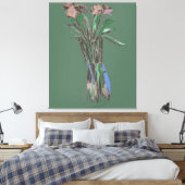 Triptych Wall Art ImperfectBlumen noch immer Blühe Leinwanddruck (Insitu (Schlafzimmer))
