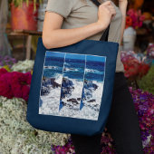 Triptychon der Abstürze auf den Felsen auf der Tas Tasche
