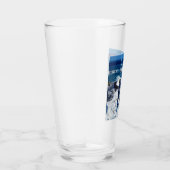 Triptychon der abstürzenden Wellen auf Steinen Glas (Rechts)