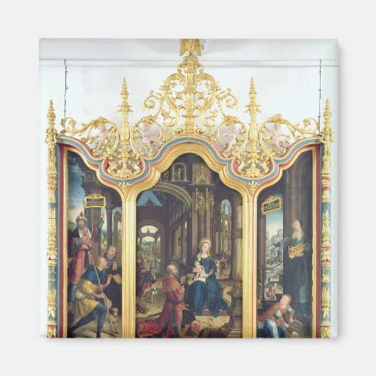 Triptychon der Bewunderung des Säugling Christus Magnet (Vorne)