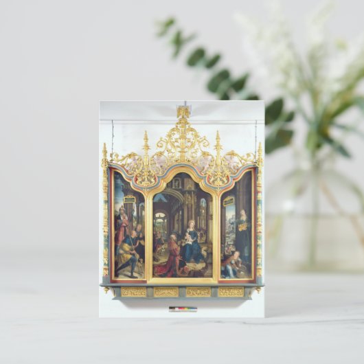Triptychon der Bewunderung des Säugling Christus Postkarte (Stehend Vorderseite)