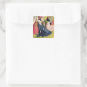 Triptychon der Kreuzigung Quadratischer Aufkleber (Tasche)