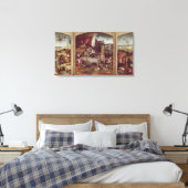 Triptychon der Temptation von St. Anthony Leinwanddruck (Insitu (Schlafzimmer))