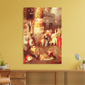 Triptychon der Temptation von St. Anthony Leinwanddruck (Insitu (Wohnzimmer))