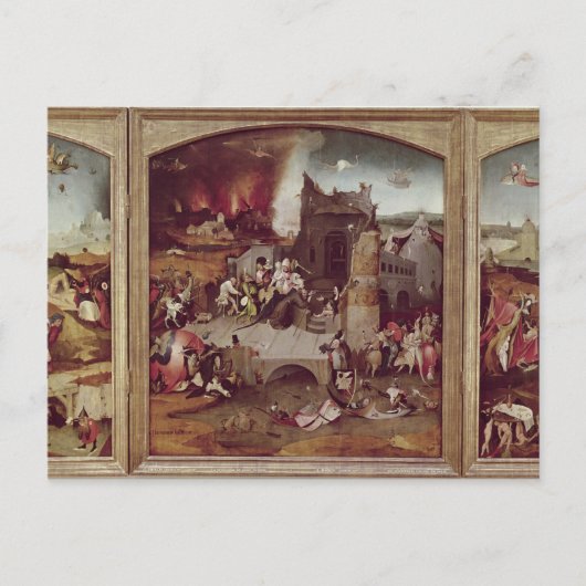 Triptychon der Temptation von St. Anthony Postkarte (Vorderseite)
